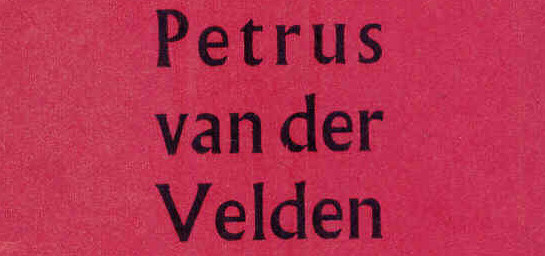 Petrus Van der Velden Catalogue Cover