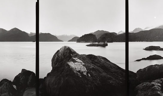 Mark Adams 10.8.1988 Indian Island, after William Hodges' "View in Dusky Bay" (detail) 1988. Silver bromide fibre based prints. Courtesy of the artist and Two Rooms Gallery, Auckland