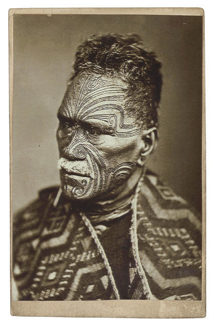 George Albert Steel (photographer) and Elizabeth Pulman (photographic studio proprietor, publisher) King Tāwhiao Tukaroto Matutaera Pōtatau Te Wherowhero (Ngāti Mahuta, Tainui) 1882. Albumen carte de visite,