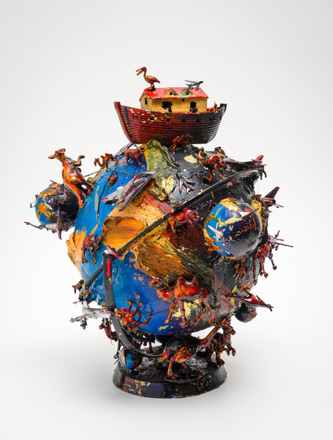 Geoff Dixon Blue globe / Big ark 1998. Mixed media. Collection of Christchurch Art Gallery Te Puna o Waiwhetū, purchased 1999. Reproduced courtesy the artist
