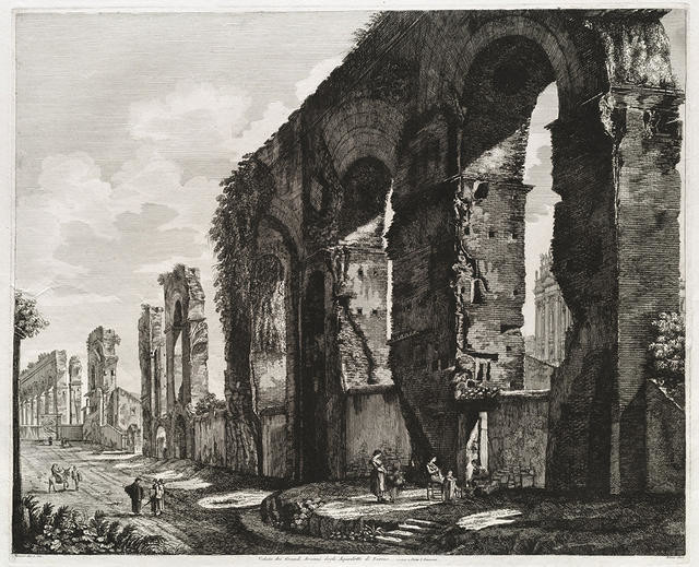 Veduta dei Grandi Avanzi degli Aquedotti di Nerone – vicino a Porta S. Giovanni