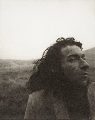 Mark Adams Portrait of the Painter Tony Fomison at Tai Tapu, Banks Peninsula, 1972. Platinum photograph. Collection of Christchurch Art Gallery Te Puna o Waiwhetū, purchased 2007