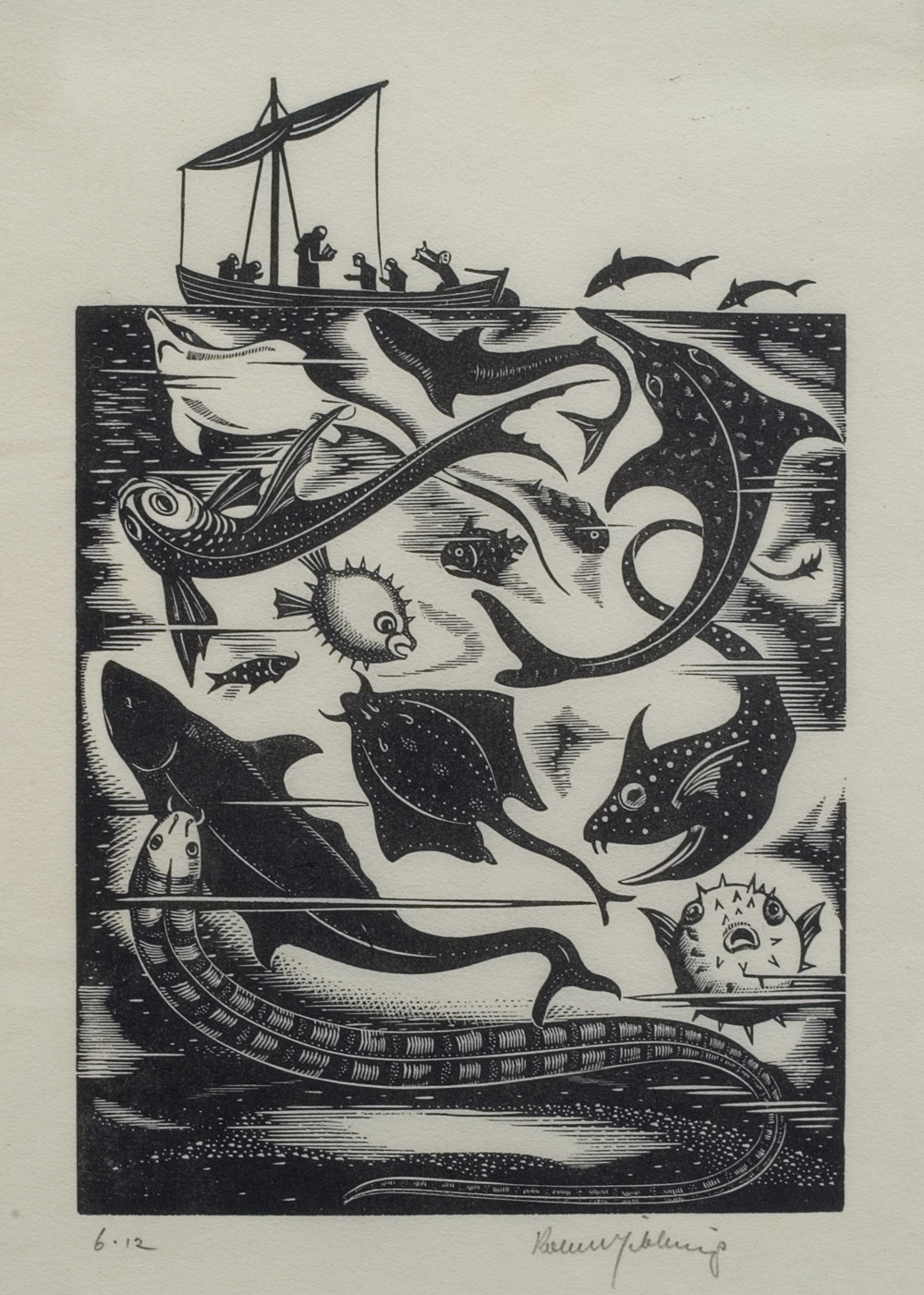 St Brendan and the Sea Monsters by Robert Gibbings