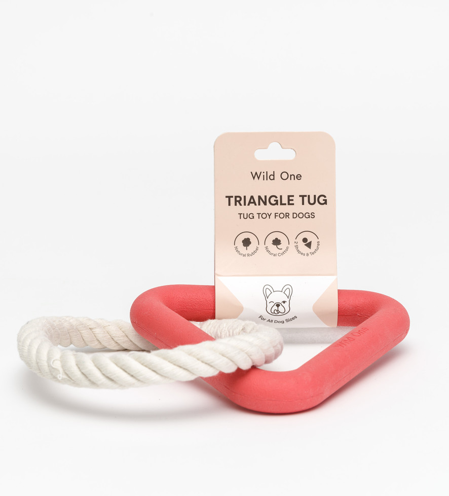 Dog Toy - Triangle Tug (coral)