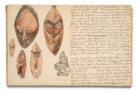Len Lye Totem and Taboo sketchbook c.1924. Ink and watercolour on paper. Len Lye Foundation Collection and Archive, Govett-Brewster Art Gallery/Len Lye Centre