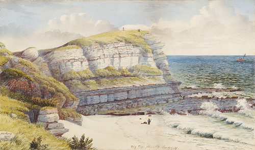 Alfred Sharpe Trig Cliff, Newcastle, Near the Gulf 1906. Watercolour. Collection of Christchurch Art Gallery, purchased 2003