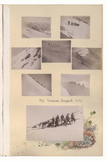 Margaret Stoddart Mt Torlesse 1892. Album 2, Canterbury Museum, 2015.115.34-42, p.10