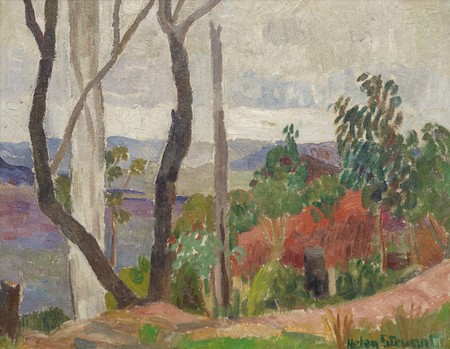 Helen Stewart Bush Landscape c.1935Oil on canvas board. Collection of Christchurch Art Gallery Te Puna o Waiwhetū, purchased 2017