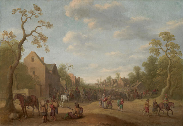 Soldiers in a Village