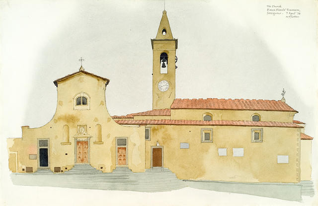 The Church Piazza, Niccolo Tommaseo, Settignano, 7 April 1974