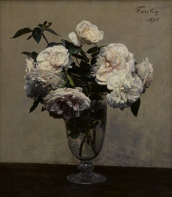 Henri Fantin-Latour Vase des Roses 1875. Oil on canvas. Promised gift of Julian and Josie Robertson
