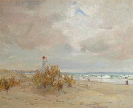 Grace Butler On the beach, New Brighton Oil on canvas. Christchurch Art Gallery Trust Collection, Reproduced courtesy of Grace Adams