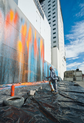 Ash Keating Concrete Propositions 2012. Acrylic house paint on concrete. Copyright the artist. Courtesy the artist and Fehily Contemporary, Melbourne Australia. Photo: John Collie