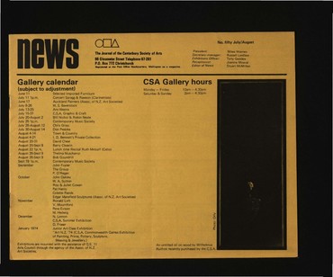 Canterbury Society of Arts News, number 50, July 1973