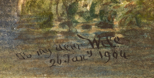 Inscription for Raworth's painting.