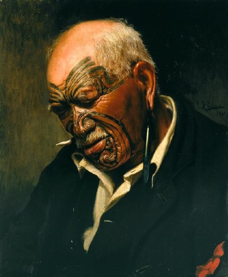 Charles Frederick Goldie A Hot Day: Wiremu Pātara Te Tuhi, Ngāti Mahuta 1901. Oil on canvas. Collection of Christchurch Art Gallery Te Puna o Waiwhetū, presented by the Canterbury Society of Arts 1932