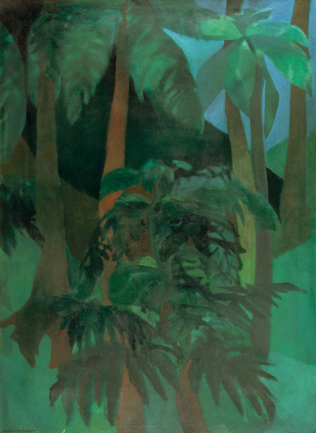 Louise Henderson Bush series No.7. Oil on canvas. Collection of Christchurch Art Gallery Te Puna o Waiwhetū, Dame Louise Henderson collection, presented by the McKegg Family, 1999