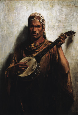 Petrus van der Velden The Satara Player 1894. Oil on canvas. Collection of Christchurch Art Gallery Te Puna o Waiwhetū, Miss Marjorie Bassett bequest 1964