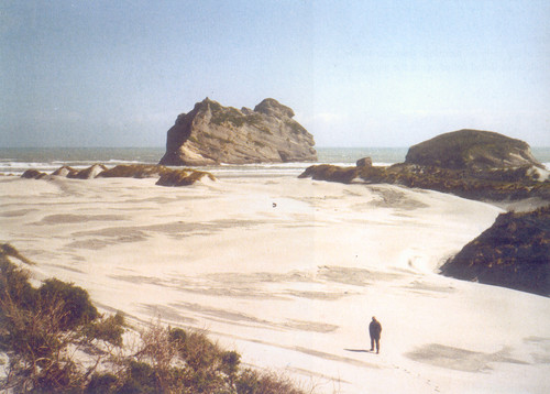 Mary Bensemann Leo at Wharariki, reproduced in Caroline Otto, Leo Bensemann: Landscapes and Studies, Nikau Press, Nelson, 2006, p.122