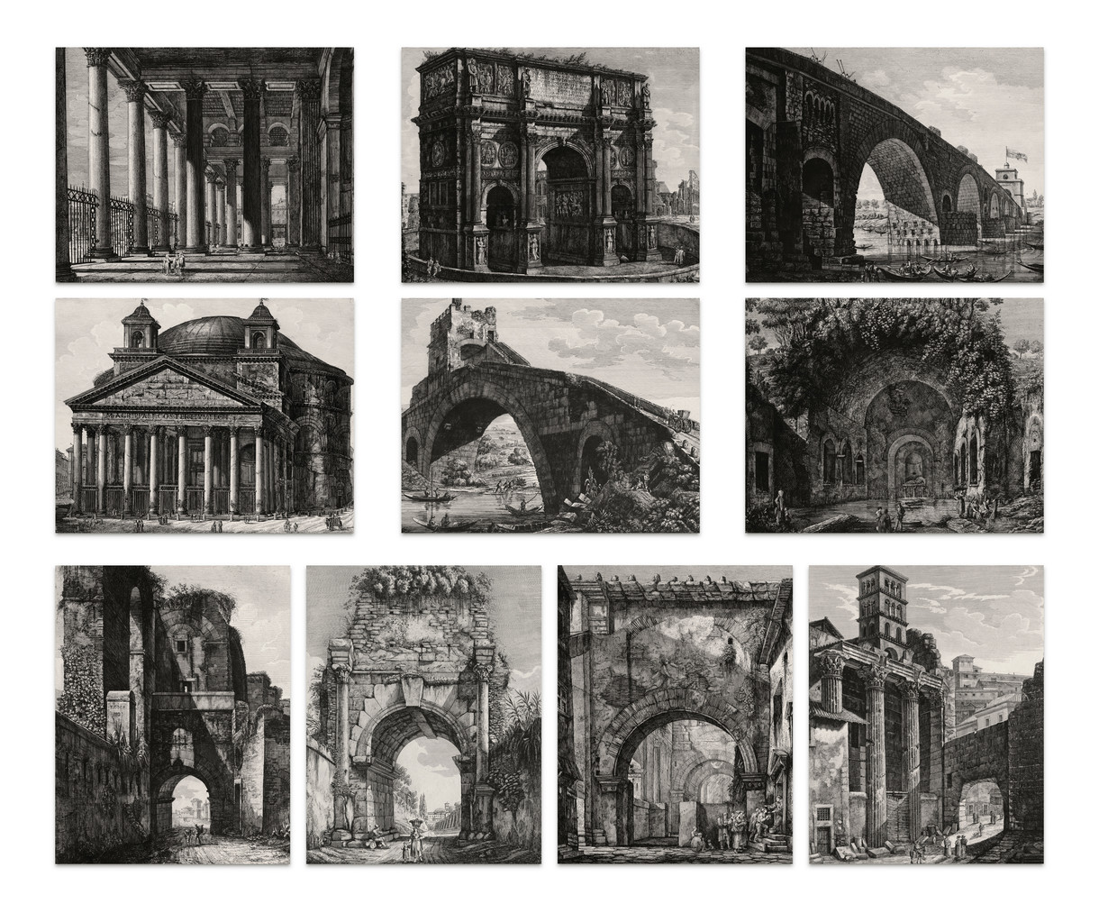 Luigi Rossini: Set of 10 Postcards