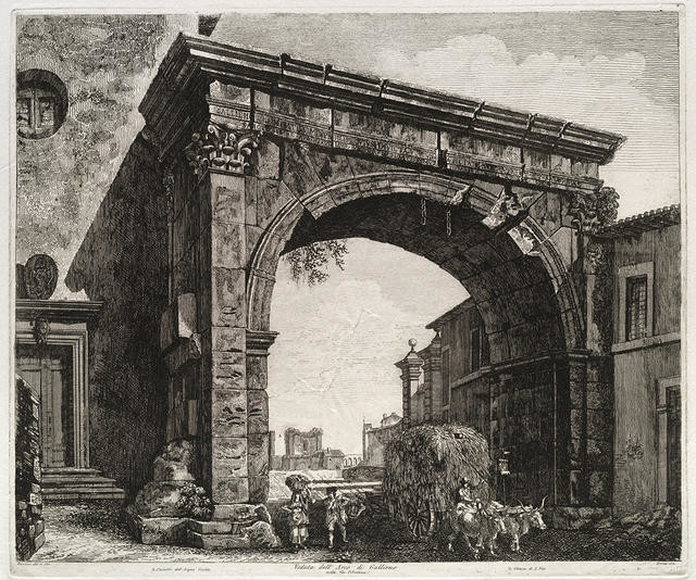 Veduta dell’Arco di Gallieno nella Via Tiburtina