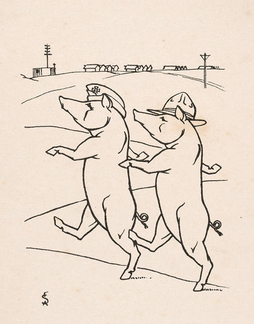 Untitled (Marching Pigs)