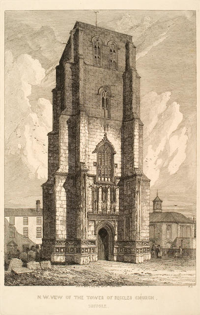 N.W. View Of The Tower Of Beccles Church, Suffolk