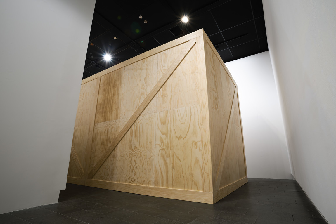 Callum Morton Monument #24: Goodies 2011. Wood, pneumatic machinery, soundtrack, sound equipment. Courtesy the artist and Anna Schwartz Gallery, Melbourne