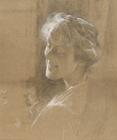 Frank Bramley Elizabeth Graham Chalmers 1908. Charcoal and pastel. Christchurch Art Gallery Te Puna o Waiwhetū, Mr D. M. R. and Mrs H. Cameron Bequest, 1990