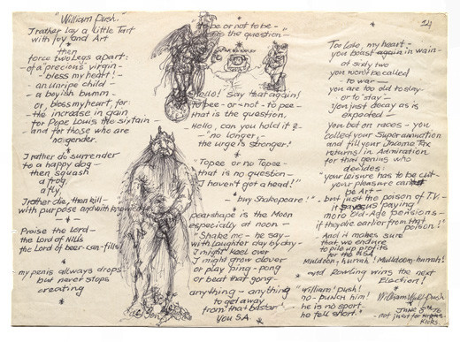 Poem with drawings by Rudolf Gopas. Box 7, Rudolf Gopas Archive, Robert and Barbara Stewart Library and Archive, Christchurch Art Gallery Te Puna o Waiwhetū