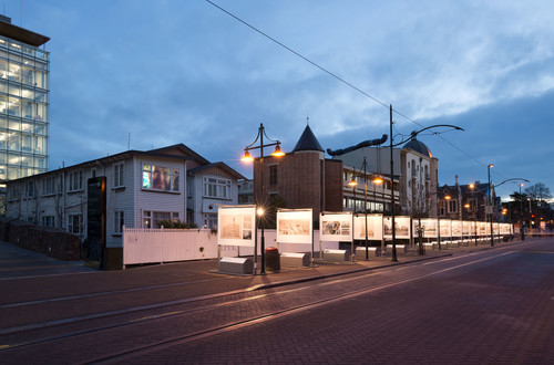 Installation view of Reconstruction: Conversations on a City