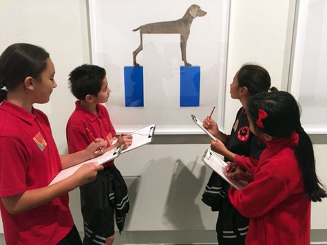 Acacia, Brook, Jessica and Aiyanna in William Wegman: Being Human