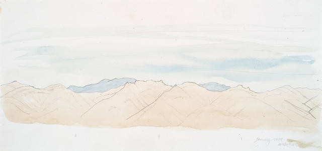 Study For ‘Te Tihi O Kahukura And Sky’ Series January 1977