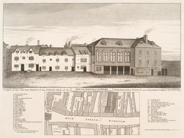 A View Of The South Front Of The North Side Of The Marshalsea Prison, Near Blackman Street, Southwark