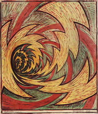 Cyril Power The Vortex 1929. Linocut.