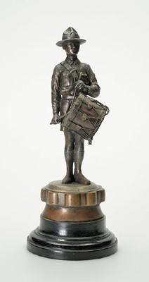 Roland Frederick Martin Drummer Boy. Bronze. Collection of Christchurch Art Gallery Te Puna o Waiwhetū, presented by the artist's brother, Mr Leonard Martin, 1973.