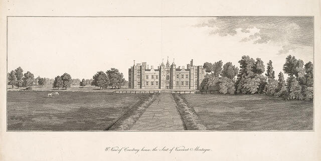 W. View of Cowdray house, the seat of Viscount Montague