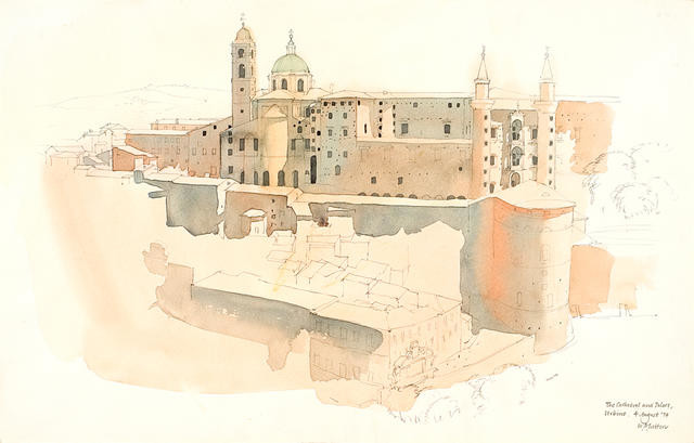The Cathedral and Palace, Urbino, 4 August 1974