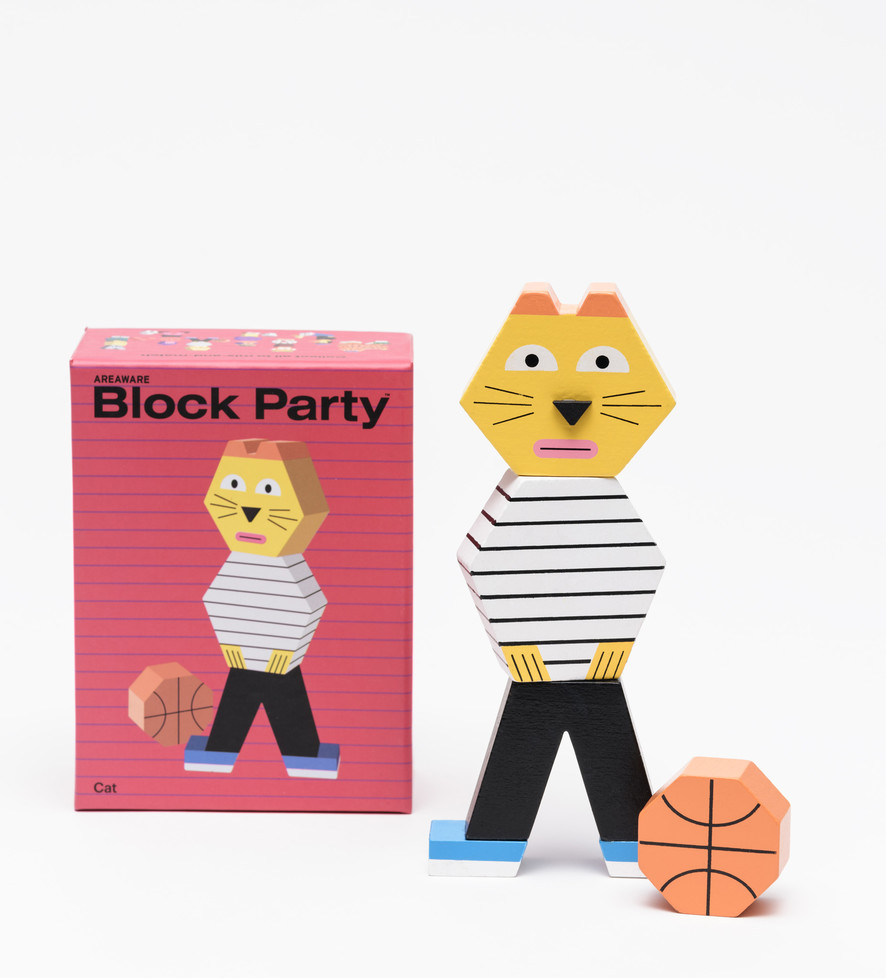 Block Party Cat Wooden Toy – Areaware