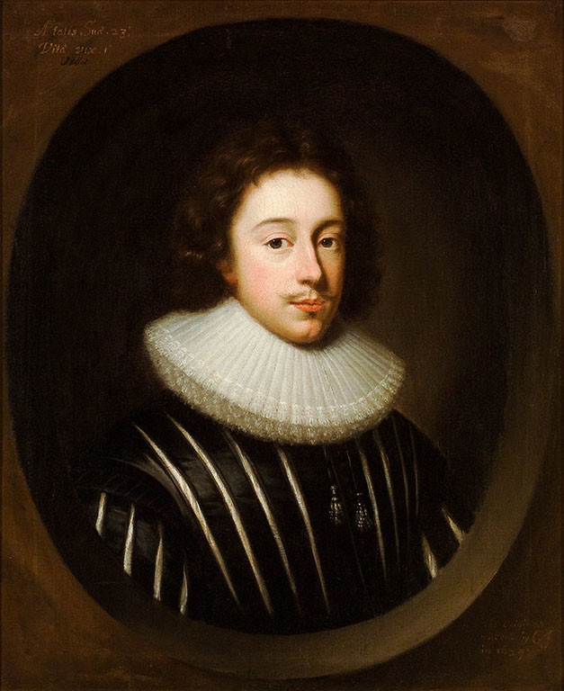 Portrait of the poet Edmund Waller after Cornelius Johnson