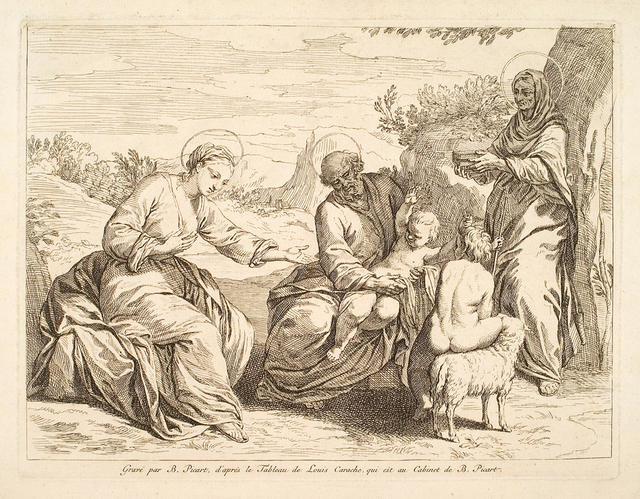 The Holy Family with St Elizabeth and the infant John the Baptist