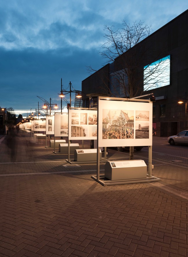 Installation view of Reconstruction: Conversations on a City in 2012