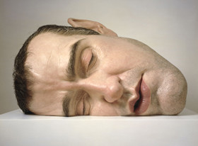 Ron Mueck Mask II 2002. Polyester resin, fibreglass, steel, plywood, synthetic hair, second edition, artist's proof. Private collection. © Ron Mueck courtesy Anthony d'Offay, London
