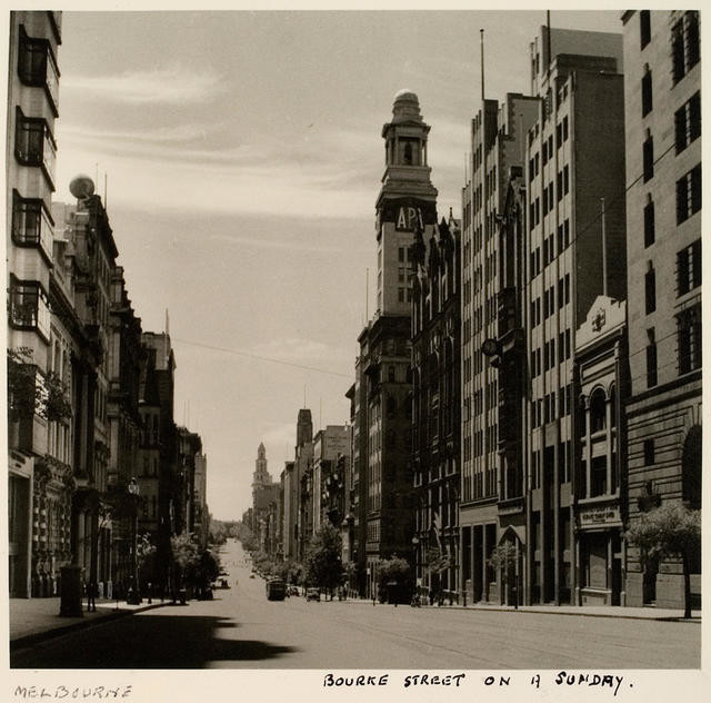 Bourke Street, Melbourne On A Sunday