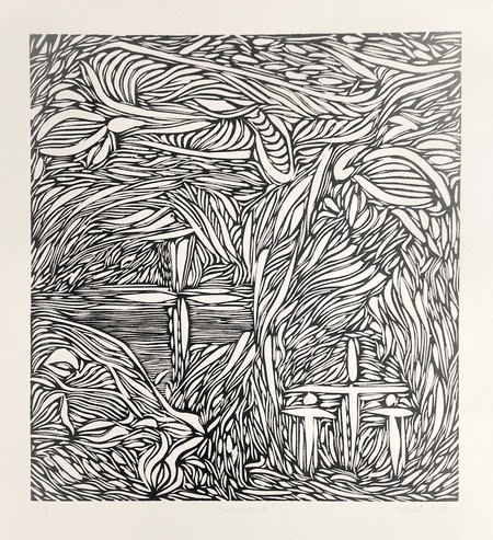Josh Bashford Selection 3 2015. Woodcut on paper. Reproduced with permission, image courtesy of the artist