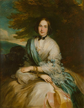 Mrs T Fraser Grove With A Favourite Dog