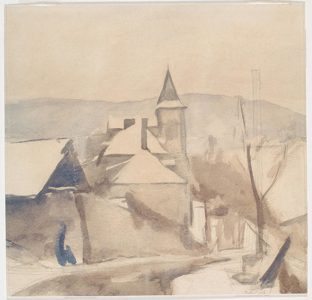 Convent in the snow, Murat, 1926