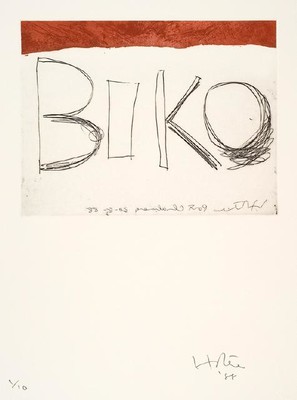 Ralph Hotere Biko 1988. Etching. Reproduced courtesy of Ralph Hotere
