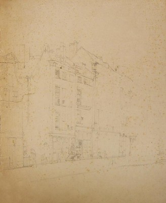 Petrus van der Velden Study for The Leuvehaven, Rotterdam, 1867, pencil. Collection University of Canterbury UC/SFA/144