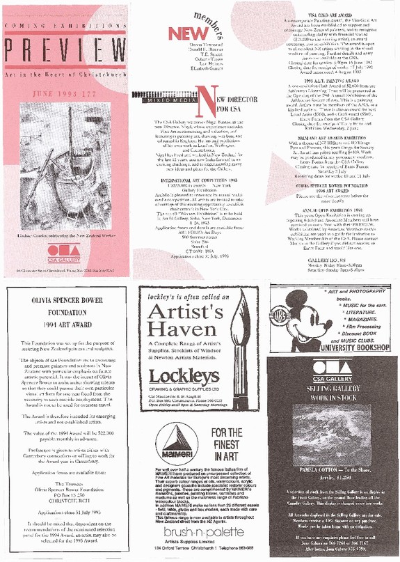 Canterbury Society of Arts Preview, number 177, June 1993